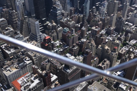 Looking down from the Empire State